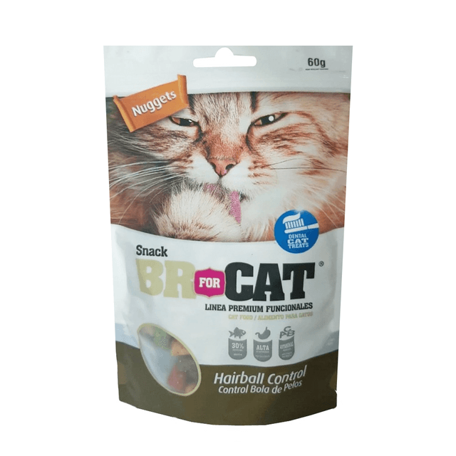 Br for Cat Snack Gato Control Bola de pelos 60 Gr