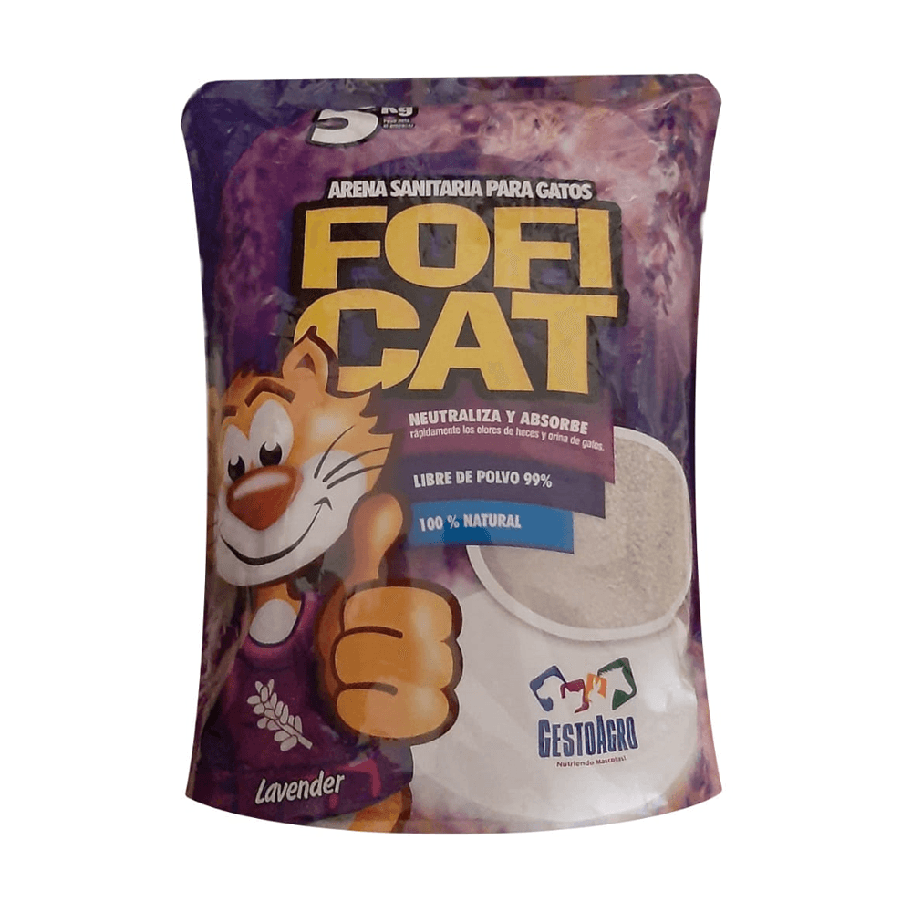 Imagen principal de Arena para gatos Foficat  - Lavanda 5Kg