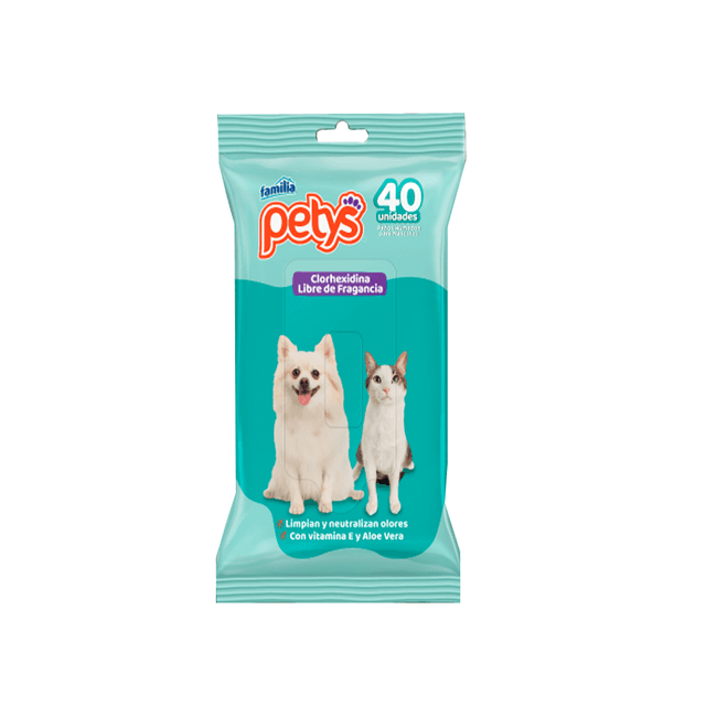 Pañitos Húmedos Petys Clorhexidina x 40