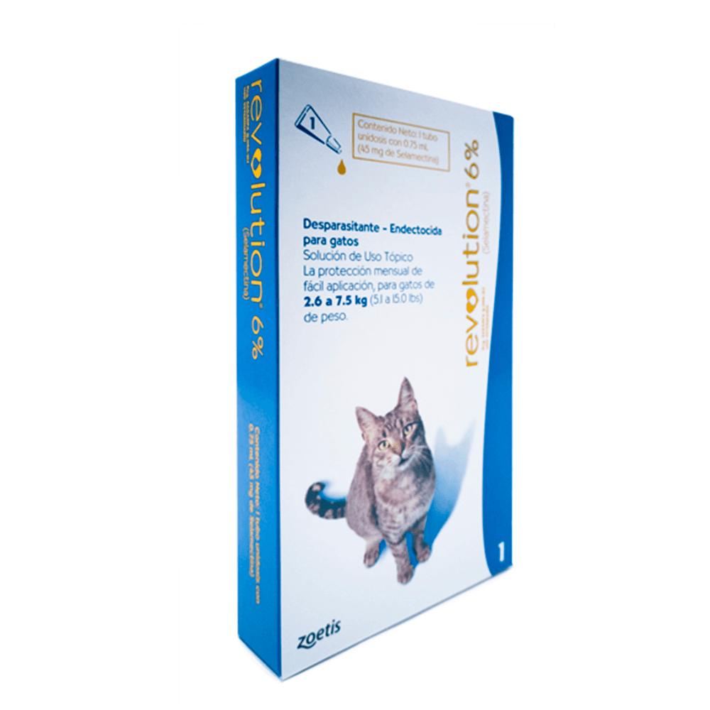 Imagen principal de Revolution para gatos 6% - Azul