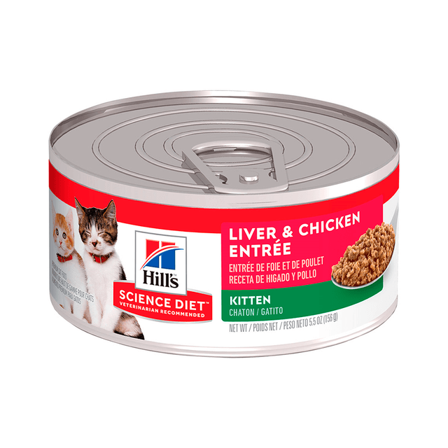 Alimento Húmedo Hills Kitten Liver Lata 156gr