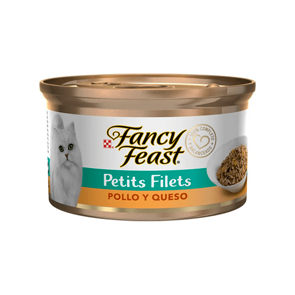Imagen principal de Alimento Húmedo Fancy Feast Pollo y Queso Lata 85gr