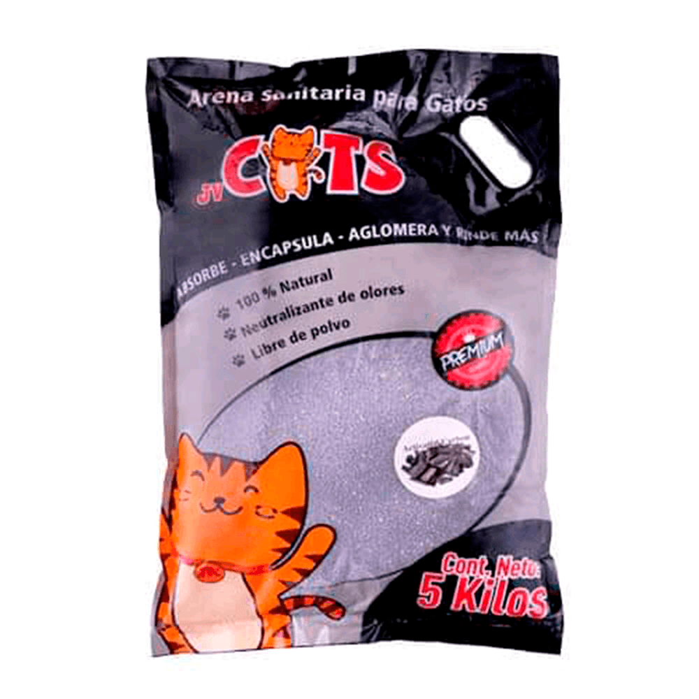 Imagen principal de Arena para gatos Jv Cats con Carbón activado 5Kg