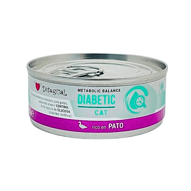 Alimento Húmedo Disugual Cat Diabetic Lata - Pato 85Gr