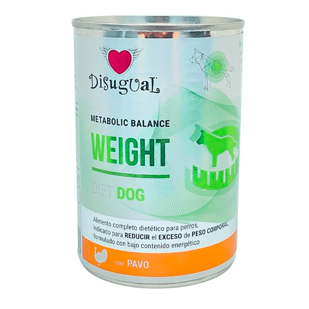Imagen principal de Alimento Húmedo Disugual Dog Weight Lata – Pavo 400Gr