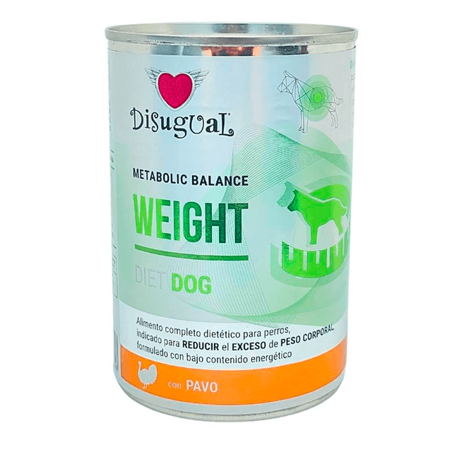 Alimento Húmedo Disugual Dog Weight Lata – Pavo 400Gr