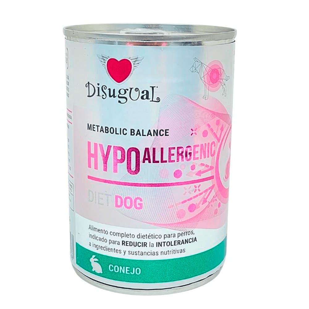 Imagen principal de Alimento Húmedo Disugual Dog Hypoallergenic Lata – Conejo 400Gr