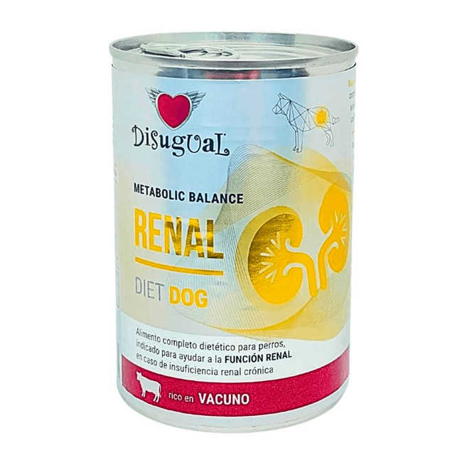 Alimento Húmedo Disugual Dog Renal Lata – Res 400Gr